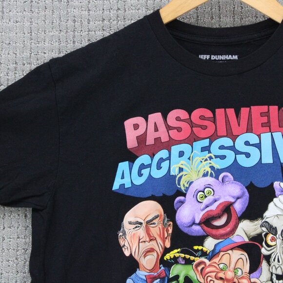Jeff Dunham Passive Aggressive Tour Shirt Mens Medium M Black Graphic Art 2018 - Picture 3 of 9